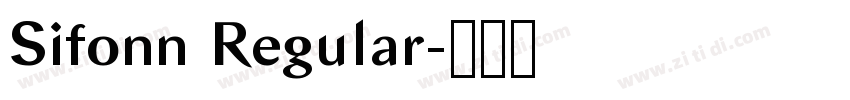 Sifonn Regular字体转换 Sifonn Regular字体转换